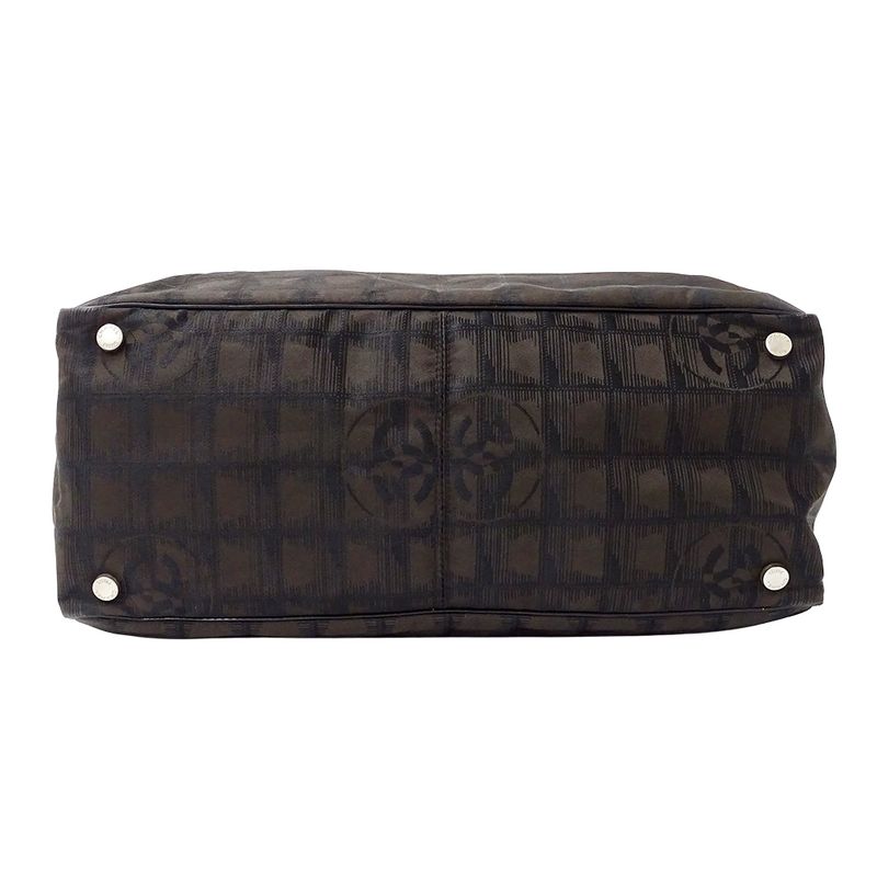 Chanel New Travel Tote MM Tote Nylon Dark Brown