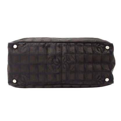 Chanel New Travel Tote MM Tote Nylon Dark Brown