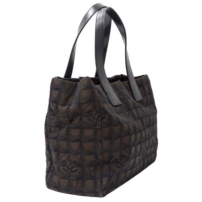 Chanel New Travel Tote MM Tote Nylon Dark Brown