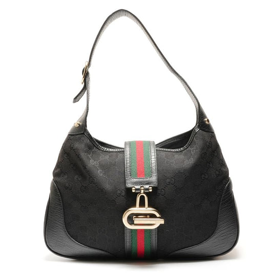 Gucci Shoulder Bag GG Canvas Sherry Hobo