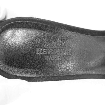 Hermes Oasis Sandal Oasis Rhinestone Design Black 36.5