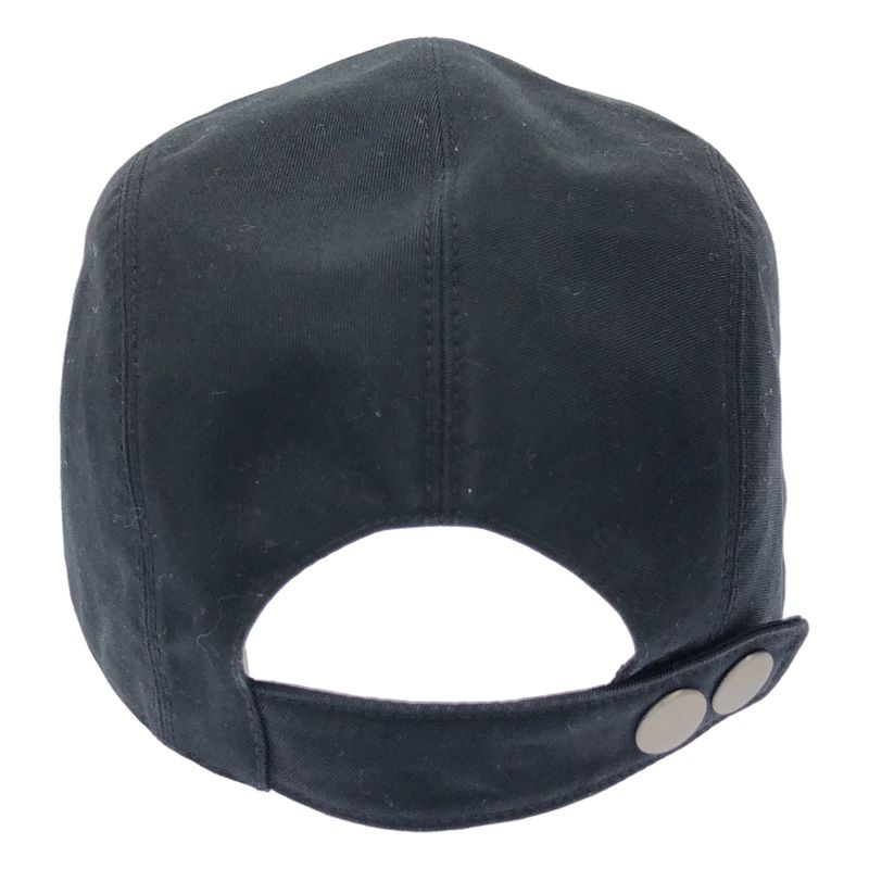 Hermes Nevada Serge Leather Patch Camp Cap Black 60