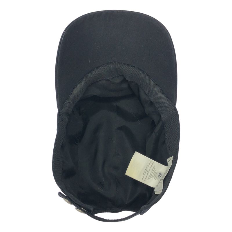 Hermes Nevada Serge Leather Patch Camp Cap Black 60