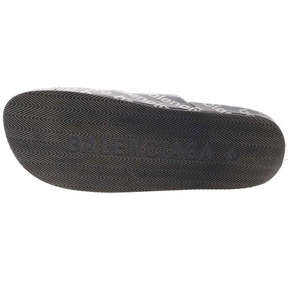 Balenciaga Logo Leather Sandals Black 43