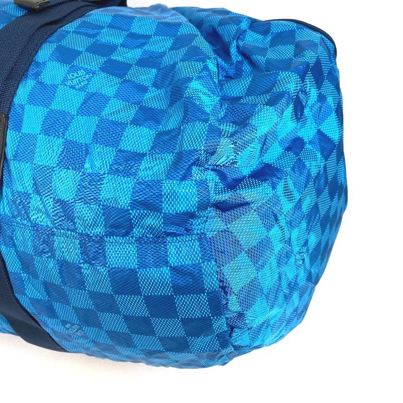Louis Vuitton Boston Bag Practical Leather Nylon Blue