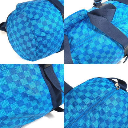 Louis Vuitton Boston Bag Practical Leather Nylon Blue
