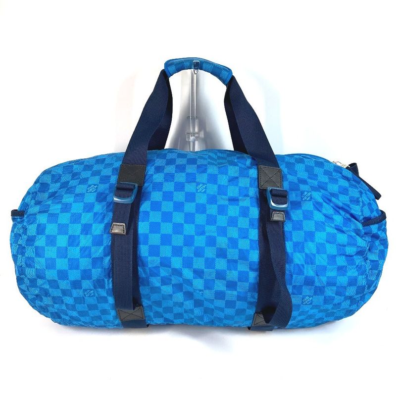 Louis Vuitton Boston Bag Practical Leather Nylon Blue