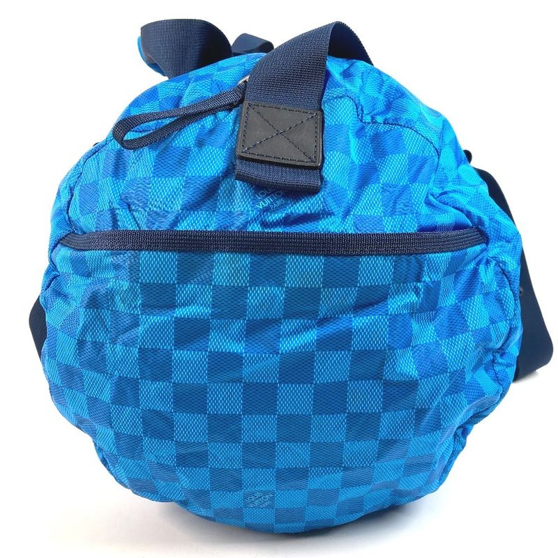 Louis Vuitton Boston Bag Practical Leather Nylon Blue