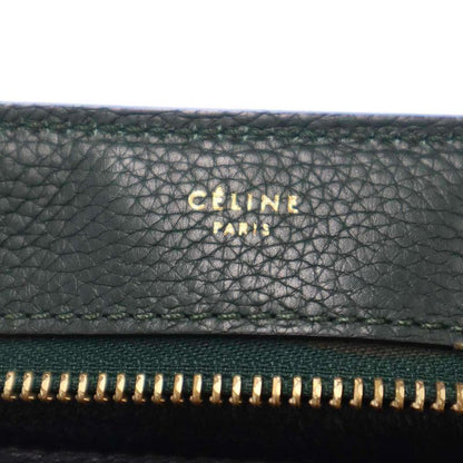 Celine Trapeze Leather Shoulder Bag Green