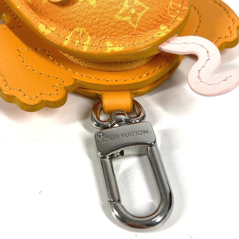 Louis Vuitton Key Holder Bag Charm LV Frog Monogram Canvas Yellow