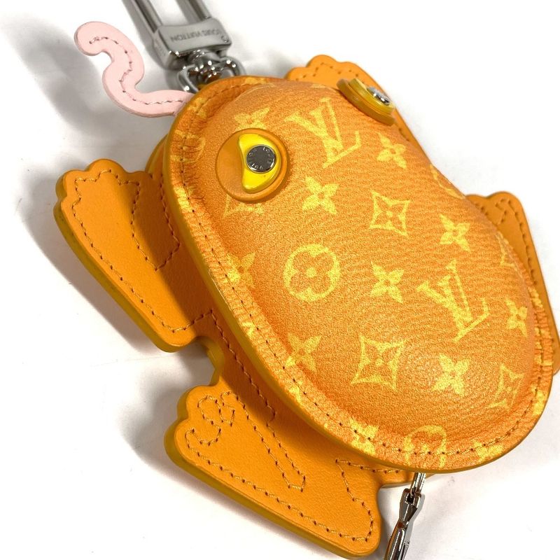 Louis Vuitton Key Holder Bag Charm LV Frog Monogram Canvas Yellow