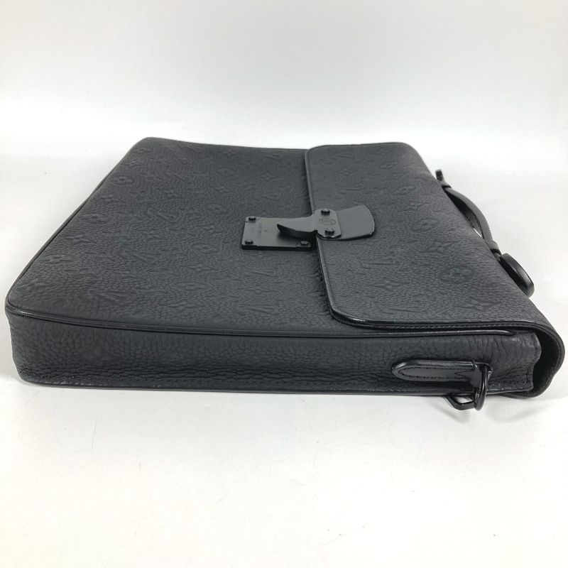 Louis Vuitton Handbag S Lock Bree Fake-s Taurillon Leather Noir Black