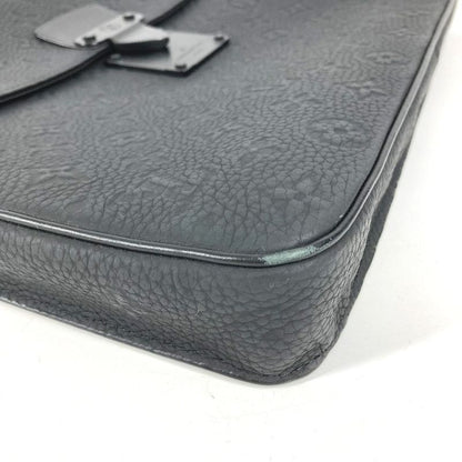 Louis Vuitton Handbag S Lock Bree Fake-s Taurillon Leather Noir Black