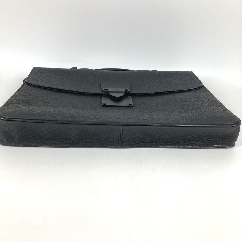 Louis Vuitton Handbag S Lock Bree Fake-s Taurillon Leather Noir Black