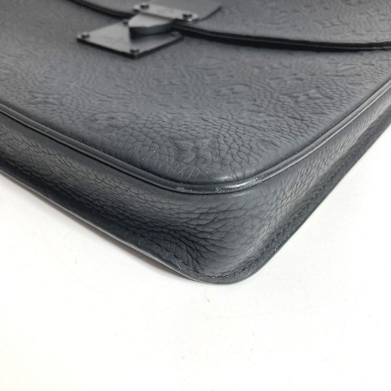 Louis Vuitton Handbag S Lock Bree Fake-s Taurillon Leather Noir Black