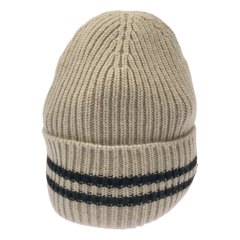 Chanel Logo Patch Cashmere Knit Cap Beige