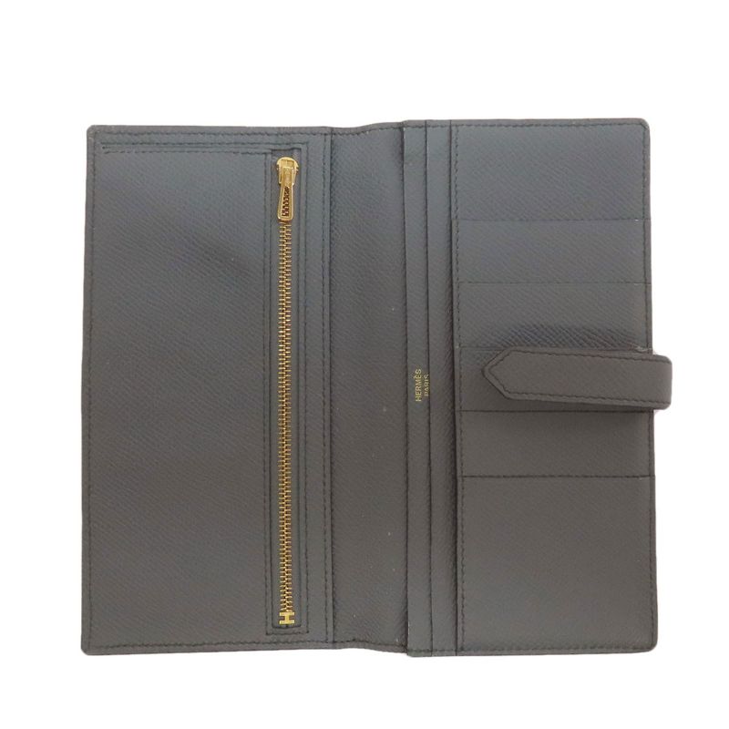 Hermes Bearn Souffle Gold Long Wallet Epsom
