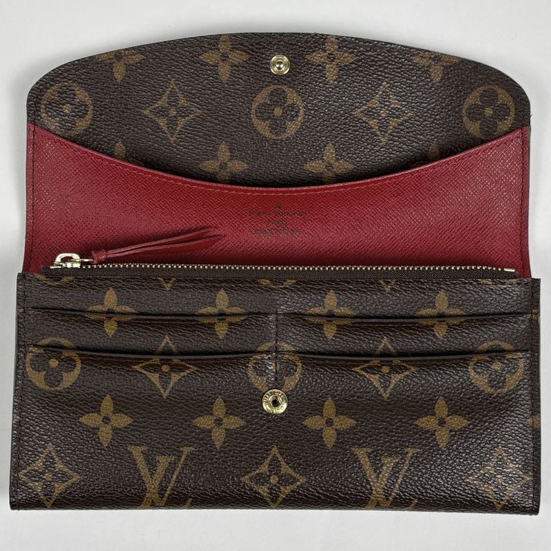Louis Vuitton Portefeuille Emily Bifold Long Wallet Monogram Fuchsia