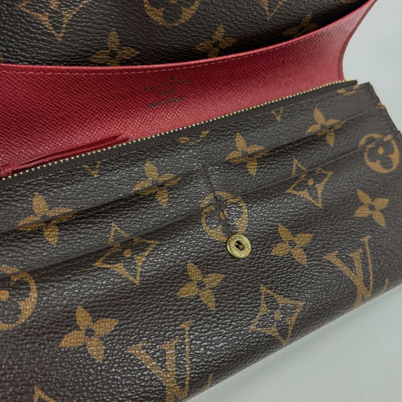 Louis Vuitton Portefeuille Emily Bifold Long Wallet Monogram Fuchsia