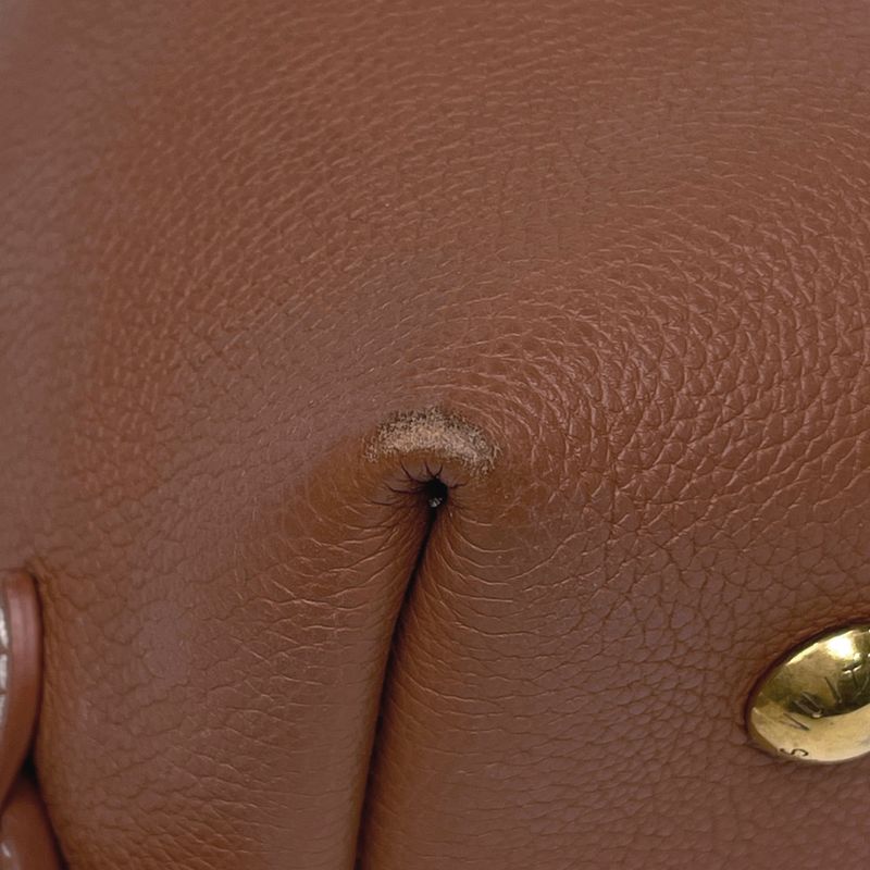 Louis Vuitton Lowki Hobo PM One Shoulder Bag Leather Cognac