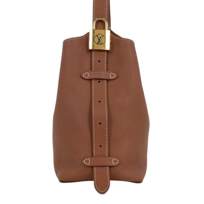 Louis Vuitton Lowki Hobo PM One Shoulder Bag Leather Cognac