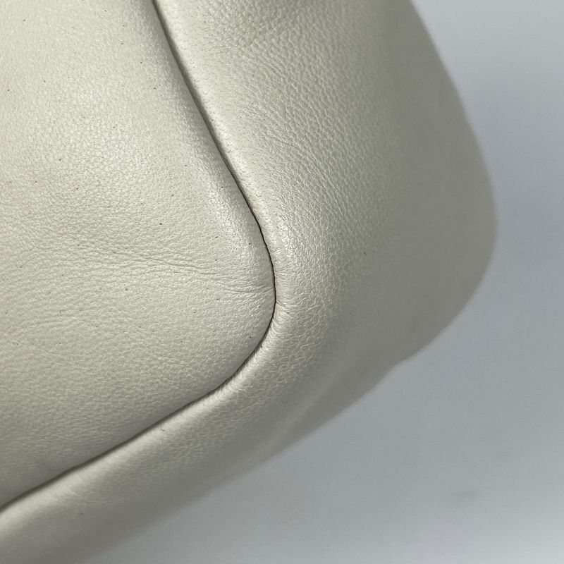 Saint Laurent Calypso Chain Shoulder Bag Leather White