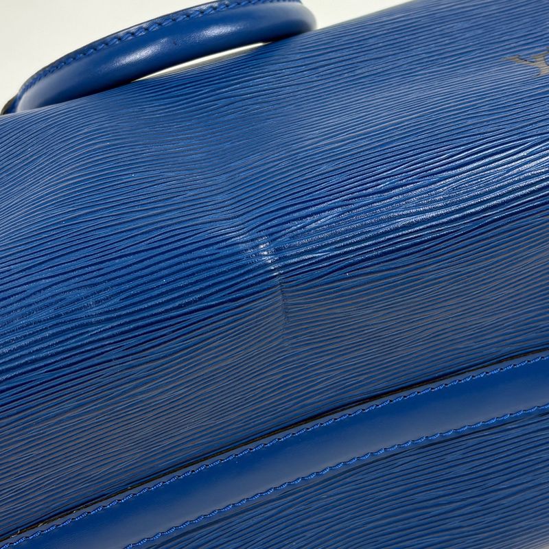Louis Vuitton Speedy 25 Mini Boston Handbag Epi Toledo Blue