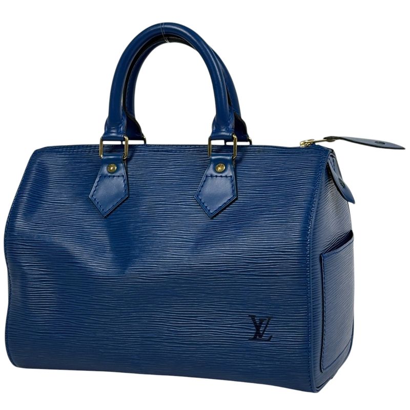 Louis Vuitton Speedy 25 Mini Boston Handbag Epi Toledo Blue