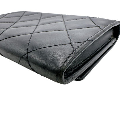 Chanel Cambon Line Wallet Quilted Bifold Black