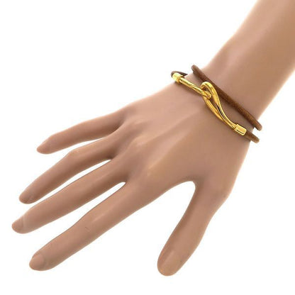 Hermes Jumbo Bracelet Leather Brown