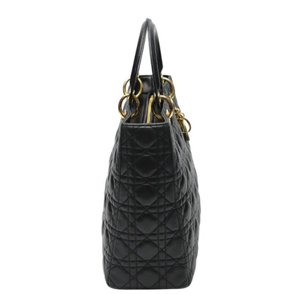 Dior Christian 2-Way Shoulder Bag Cannage Black