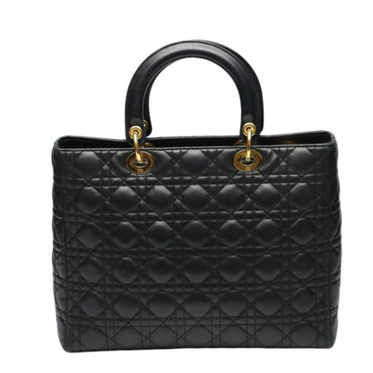 Dior Christian 2-Way Shoulder Bag Cannage Black