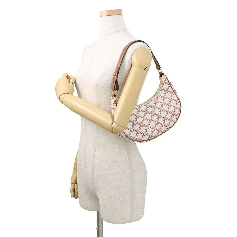 Celine Handbag Triomphe Ava Leather Ivoryred