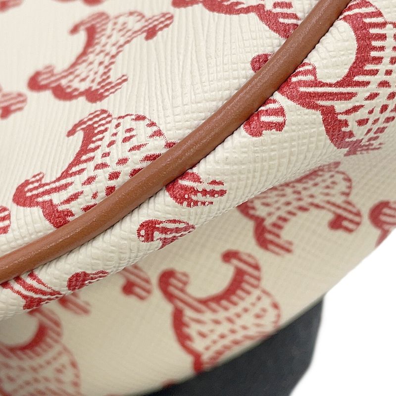 Celine Handbag Triomphe Ava Leather Ivoryred