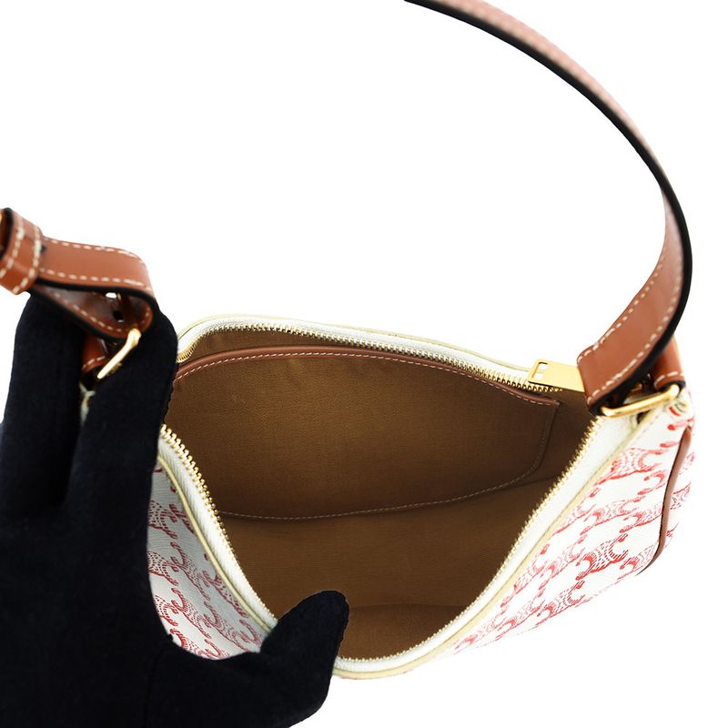 Celine Handbag Triomphe Ava Leather Ivoryred