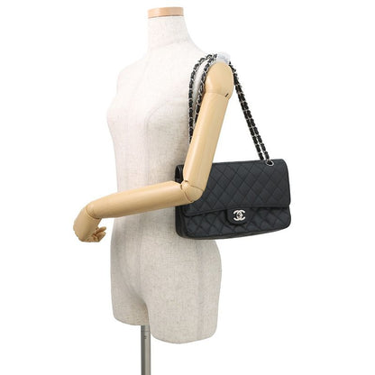 Chanel Chain Shoulder Bag Quilted 25 CC Logo Double Caviar Leather