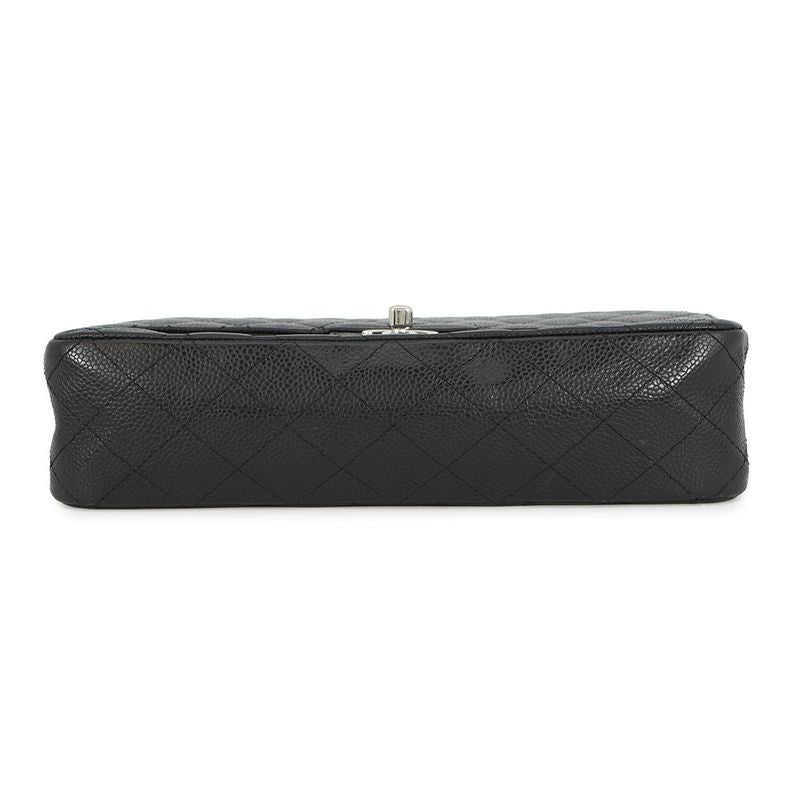 Chanel Chain Shoulder Bag Quilted 25 CC Logo Double Caviar Leather