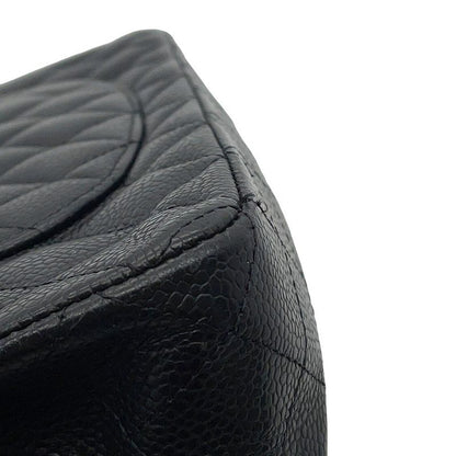 Chanel Chain Shoulder Bag Quilted 25 CC Logo Double Caviar Leather