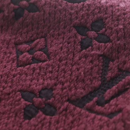Louis Vuitton Monogram Logomania Scarf Fringe Muffler Wine Red