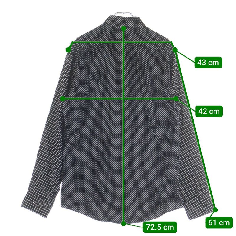 Celine All Over Pattern Rayon Long Sleeve Shirt Black
