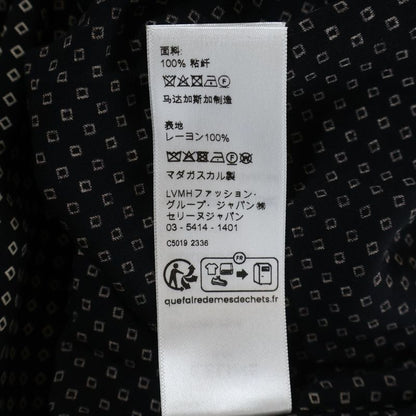 Celine All Over Pattern Rayon Long Sleeve Shirt Black
