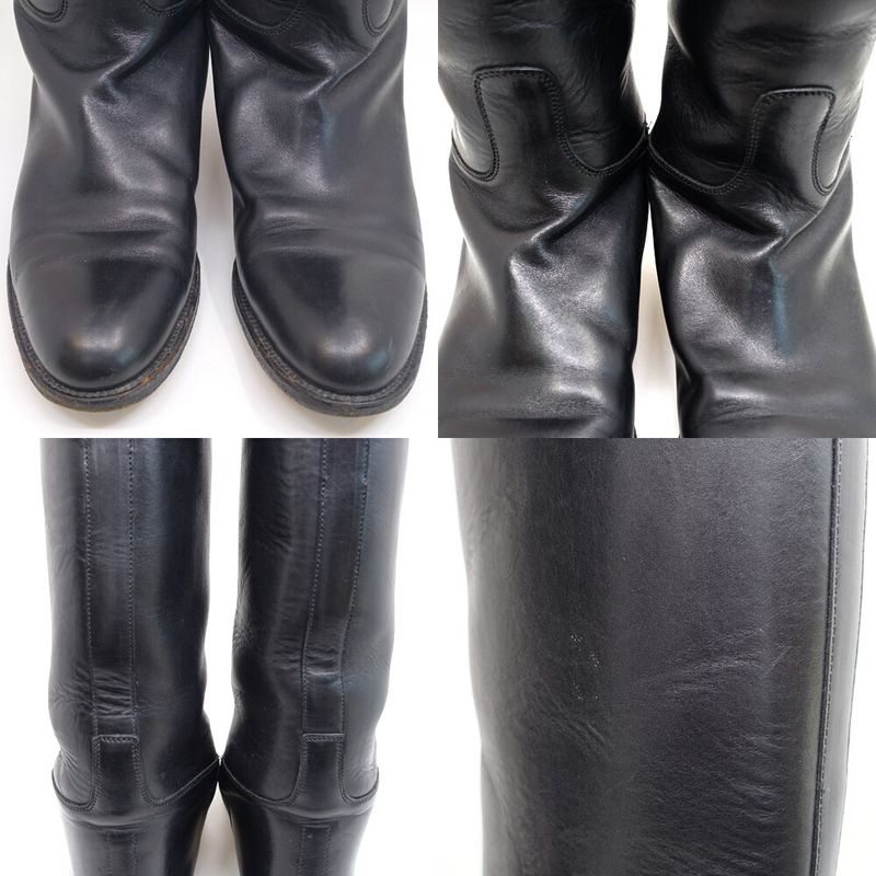 Hermes Jumping Boots Kelly Buckle Long Boots 38 Notation JP