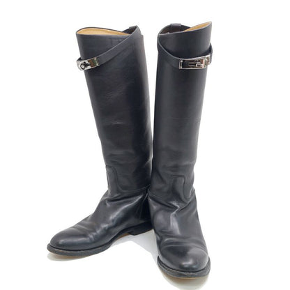 Hermes Jumping Boots Kelly Buckle Long Boots 38 Notation JP
