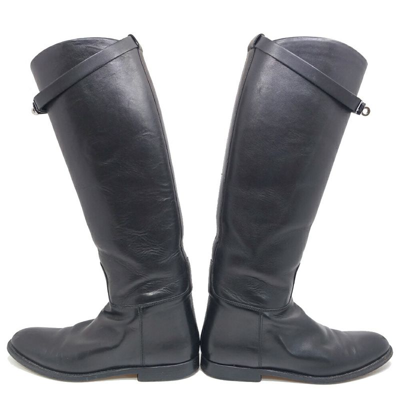 Hermes Jumping Boots Kelly Buckle Long Boots 38 Notation JP