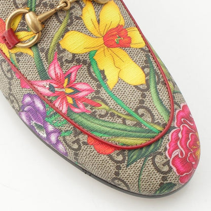 Gucci Flora GG Supreme Michele Bit Loafers Shoes Multicolor 34.5