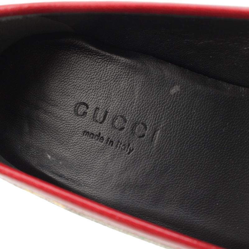 Gucci Flora GG Supreme Michele Bit Loafers Shoes Multicolor 34.5