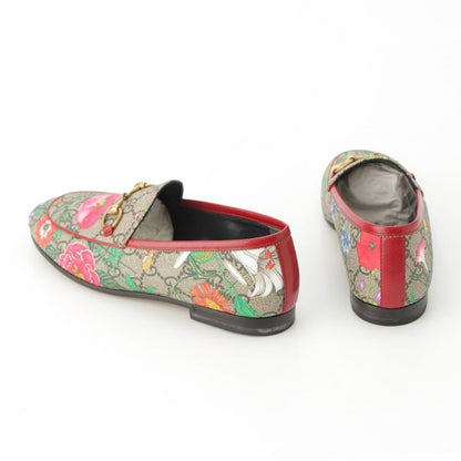 Gucci Flora GG Supreme Michele Bit Loafers Shoes Multicolor 34.5