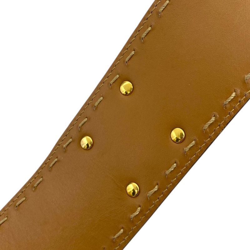 Celine Mantel Chain Belt Chain Turnlock Leather Black Gold