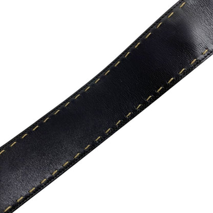 Celine Mantel Chain Belt Chain Turnlock Leather Black Gold