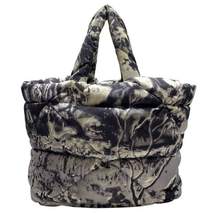 Prada Tote Re-Nylon Padded Print Triangle Logo Nylon Gray
